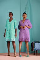 Layo Handwoven Blazer Dress