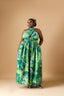 Seashell Print Tie Neck Dress Dress (Maxi)