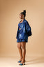 Seashell Print Kimono Top & Flared Shorts Set