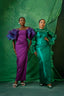 Metallic Iro & Buba with Accordion Pleats