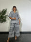 Mixed Print Handwoven Culotte & Shirt Set
