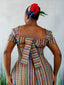 Tani raffia dress back view. Structured woven raffia dress by For Style's Sake Summer Reverie Resort Collection