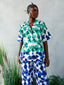 Blossom Mixed Print Linen Pant Set side view. Floral linen co-ord by For Style's Sake