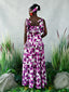 Blossom Print Linen Skirt Set detail view. FSS pleat detail on floral print co-ord by For Style's Sake
