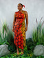 Pemi Side Cut-Out Dress in batik print stretchy lycra with adjustable cut out detail. For Style's Sake Summer Reverie Resort Collection
