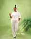 FSS Monogram Linen Top & Pants Set
