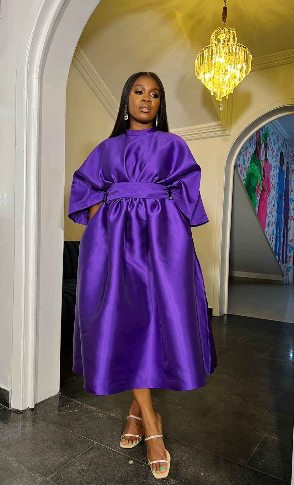 Gathered Silk Taffeta Dress – For Style Sake