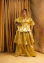 Plisse Organza Tiered Maxi Dress