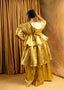 Plisse Organza Tiered Maxi Dress