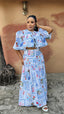 Riviera Linen Ruffle Top & Skirt Set