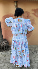 Riviera Linen Ruffle Top & Skirt Set