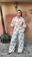 Pam Mixed Print Linen Pant Set