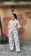 Pam Mixed Print Linen Pant Set