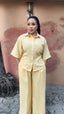 Pin Striped Linen Shirt/Pant Set